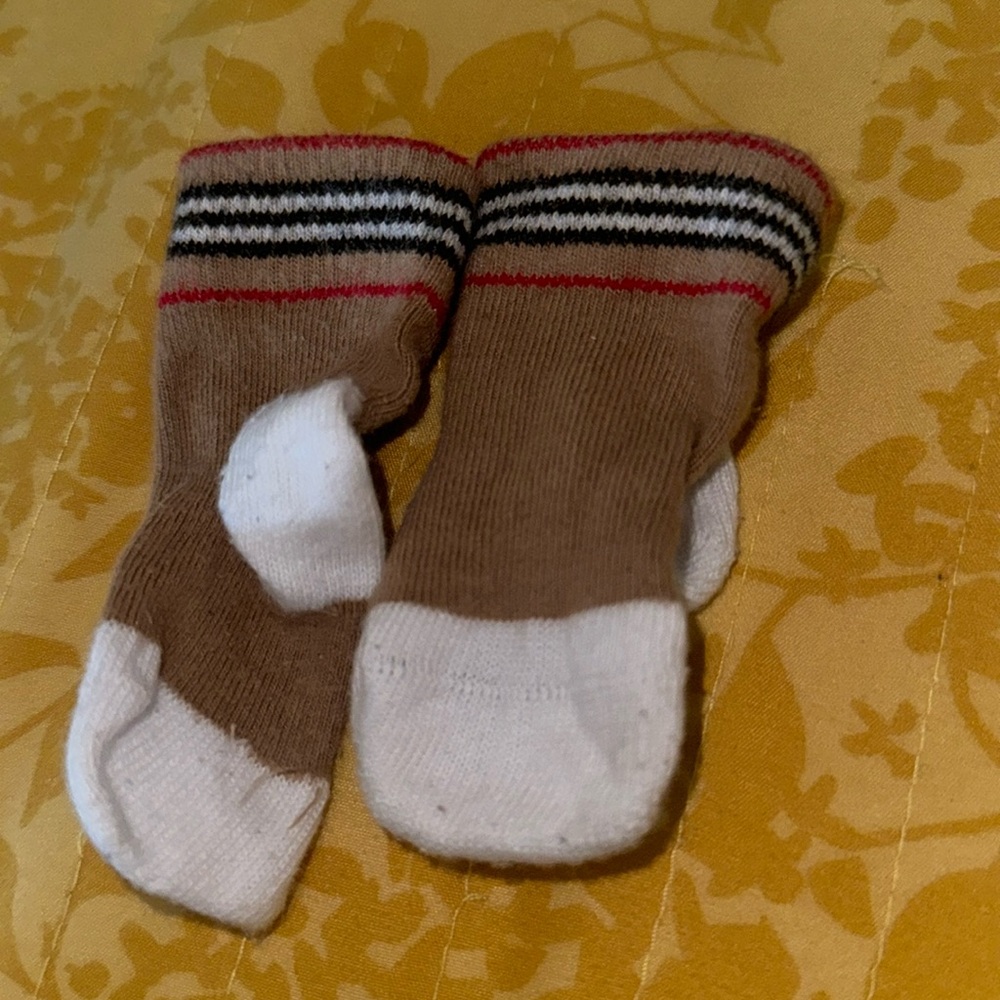 Baby Burberry socks 3/6 months